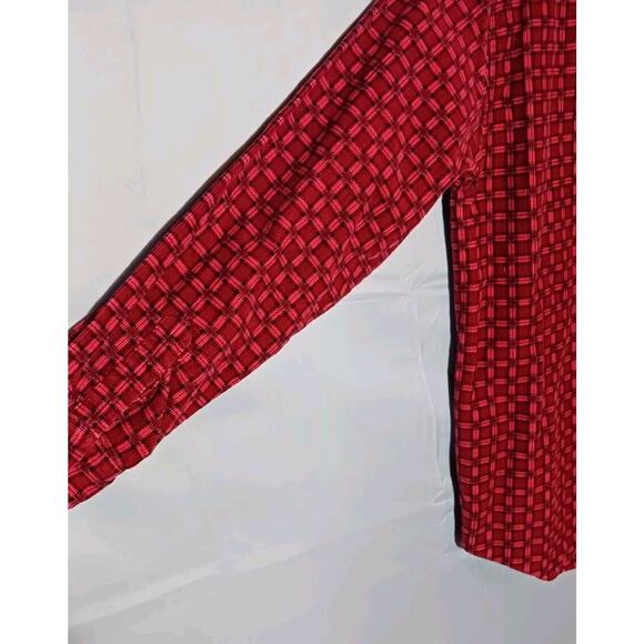 Mickey Unlimited Womens Medium Red Plaid Flannel Button Down Shirt Mickey Mouse - Picture 6 of 11